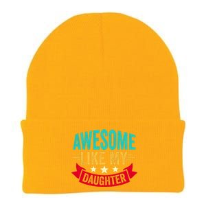 Awesome Like My Daughter Fathers Day T Knit Cap Winter Beanie