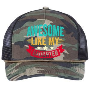 Awesome Like My Daughter Fathers Day T Retro Rope Trucker Hat Cap