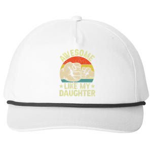 Awesome Like My Daughter Gift Funny FatherS Day Snapback Five-Panel Rope Hat