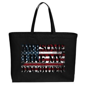 Awesome Like My Daughter Military Dad FatherS Day Cotton Canvas Jumbo Tote