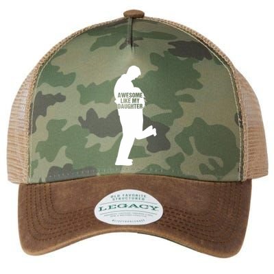 Awesome Like My Daughters Dad Daughter Funny FatherS Day Legacy Tie Dye Trucker Hat