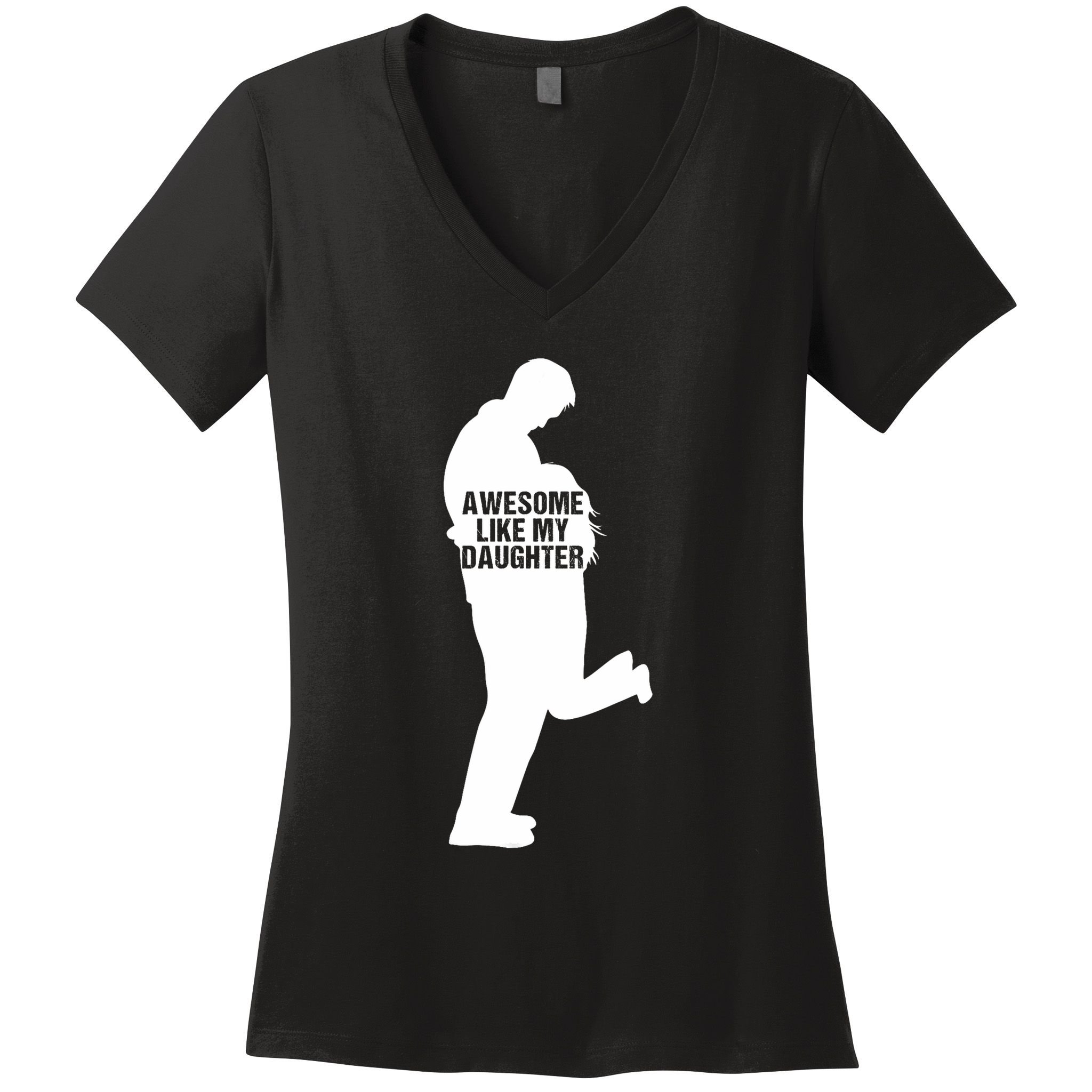 Awesome Like My Daughters Dad Daughter Funny FatherS Day Women's V-Neck T-Shirt