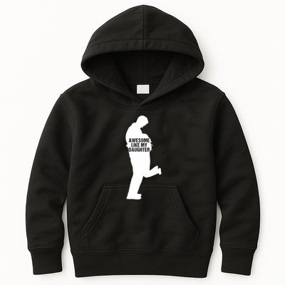 Awesome Like My Daughters Dad Daughter Funny FatherS Day Kids Hoodie