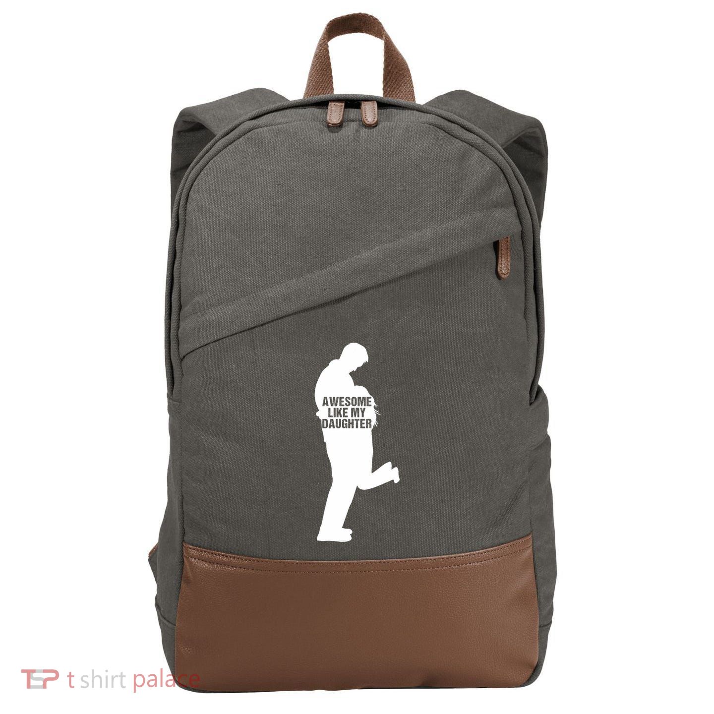 Awesome Like My Daughters Dad Daughter Funny FatherS Day Cotton Canvas Backpack