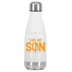 Awesome Like My Son Happy Fathers Day Stainless Steel Insulated Water Bottle