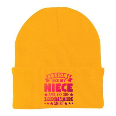 Awesome Like My Niece Uncle Aunt Gift Knit Cap Winter Beanie