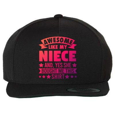 Awesome Like My Niece Uncle Aunt Gift Wool Snapback Cap