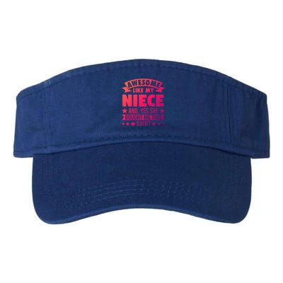 Awesome Like My Niece Uncle Aunt Gift Valucap Bio-Washed Visor