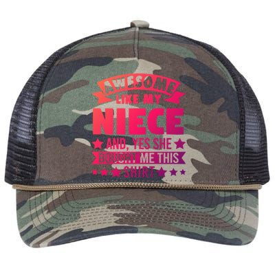 Awesome Like My Niece Uncle Aunt Gift Retro Rope Trucker Hat Cap