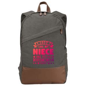 Awesome Like My Niece Uncle Aunt Gift Cotton Canvas Backpack