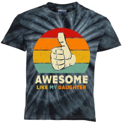 Awesome Like My Daughter Kids Tie-Dye T-Shirt