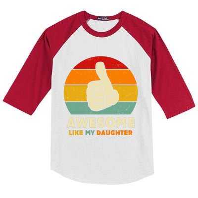 Awesome Like My Daughter Kids Colorblock Raglan Jersey