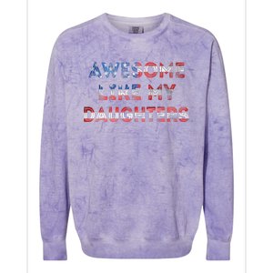 Awesome Like My Daughters Fathers Day Colorblast Crewneck Sweatshirt