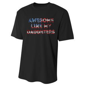 Awesome Like My Daughters Fathers Day Performance Sprint T-Shirt