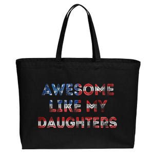 Awesome Like My Daughters Fathers Day Cotton Canvas Jumbo Tote