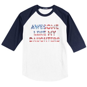 Awesome Like My Daughters Fathers Day Baseball Sleeve Shirt