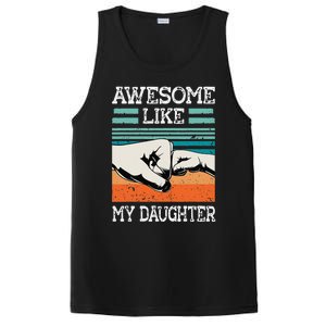 AWESOME LIKE MY DAUGHTER Funny Fathers Day Dad Joke PosiCharge Competitor Tank