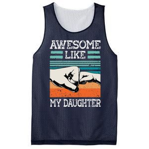 AWESOME LIKE MY DAUGHTER Funny Fathers Day Dad Joke Mesh Reversible Basketball Jersey Tank