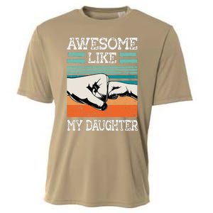 AWESOME LIKE MY DAUGHTER Funny Fathers Day Dad Joke Cooling Performance Crew T-Shirt