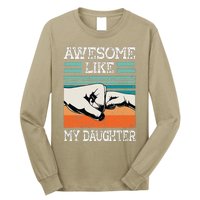 AWESOME LIKE MY DAUGHTER Funny Fathers Day Dad Joke Long Sleeve Shirt