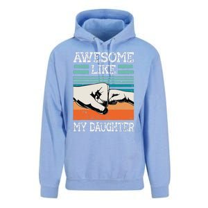 AWESOME LIKE MY DAUGHTER Funny Fathers Day Dad Joke Unisex Surf Hoodie