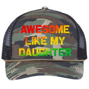 Awesome Like My Daughter Gifts Fathers Day Juneteenth Dad Retro Rope Trucker Hat Cap