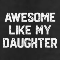 Awesome Like My Daughter Funny Fathers Day Gift Dad 7 Panel Mesh Trucker Snapback Hat