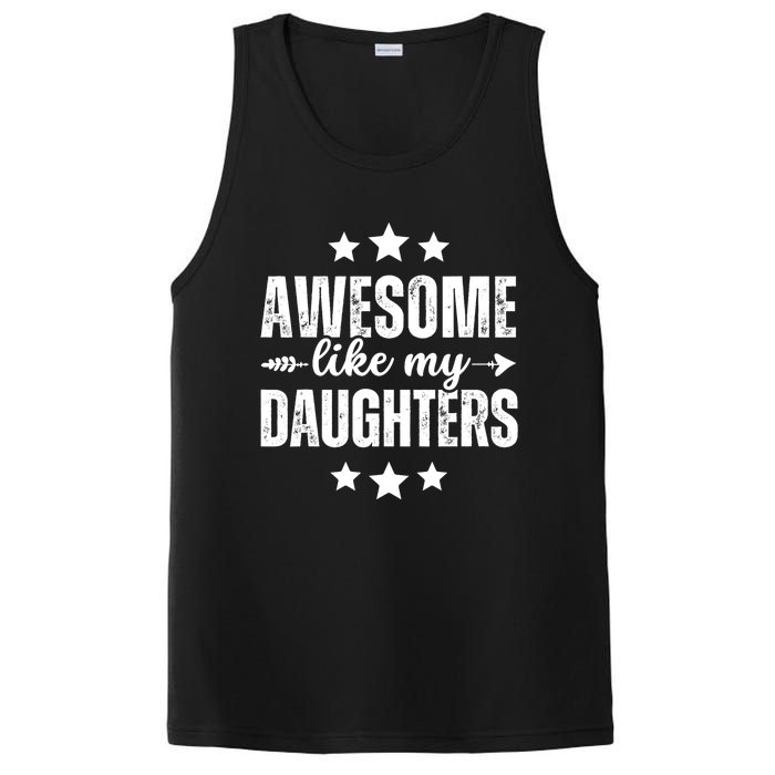 Awesome Like My Daughters Funny Fathers Day Dad Vintage PosiCharge Competitor Tank