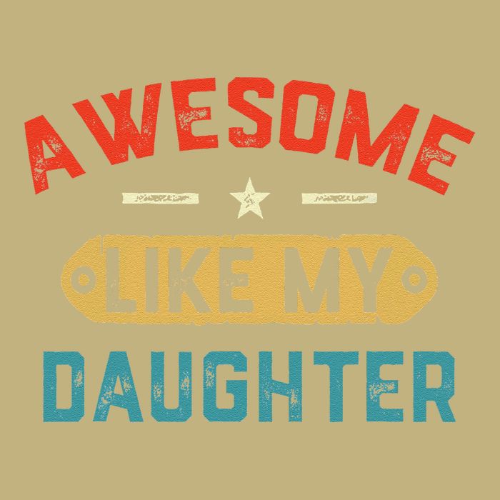 Awesome Like My Daughter Retro Man Dad Funny Fathers Day Button