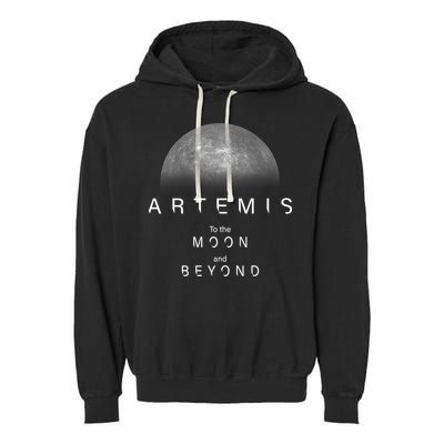 Artemis Launch Mission To The Moon And Beyond Garment-Dyed Fleece Hoodie