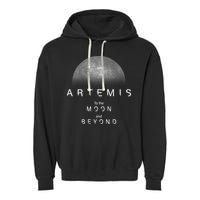 Artemis Launch Mission To The Moon And Beyond Garment-Dyed Fleece Hoodie