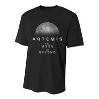 Artemis Launch Mission To The Moon And Beyond Youth Performance Sprint T-Shirt