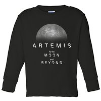 Artemis Launch Mission To The Moon And Beyond Toddler Long Sleeve Shirt