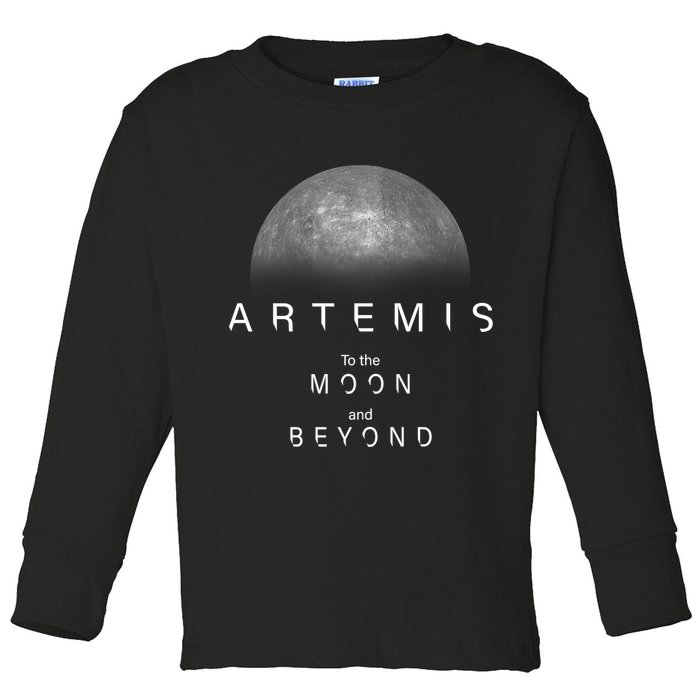 Artemis Launch Mission To The Moon And Beyond Toddler Long Sleeve Shirt