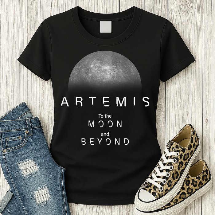 Artemis Launch Mission To The Moon And Beyond Womens T-Shirt