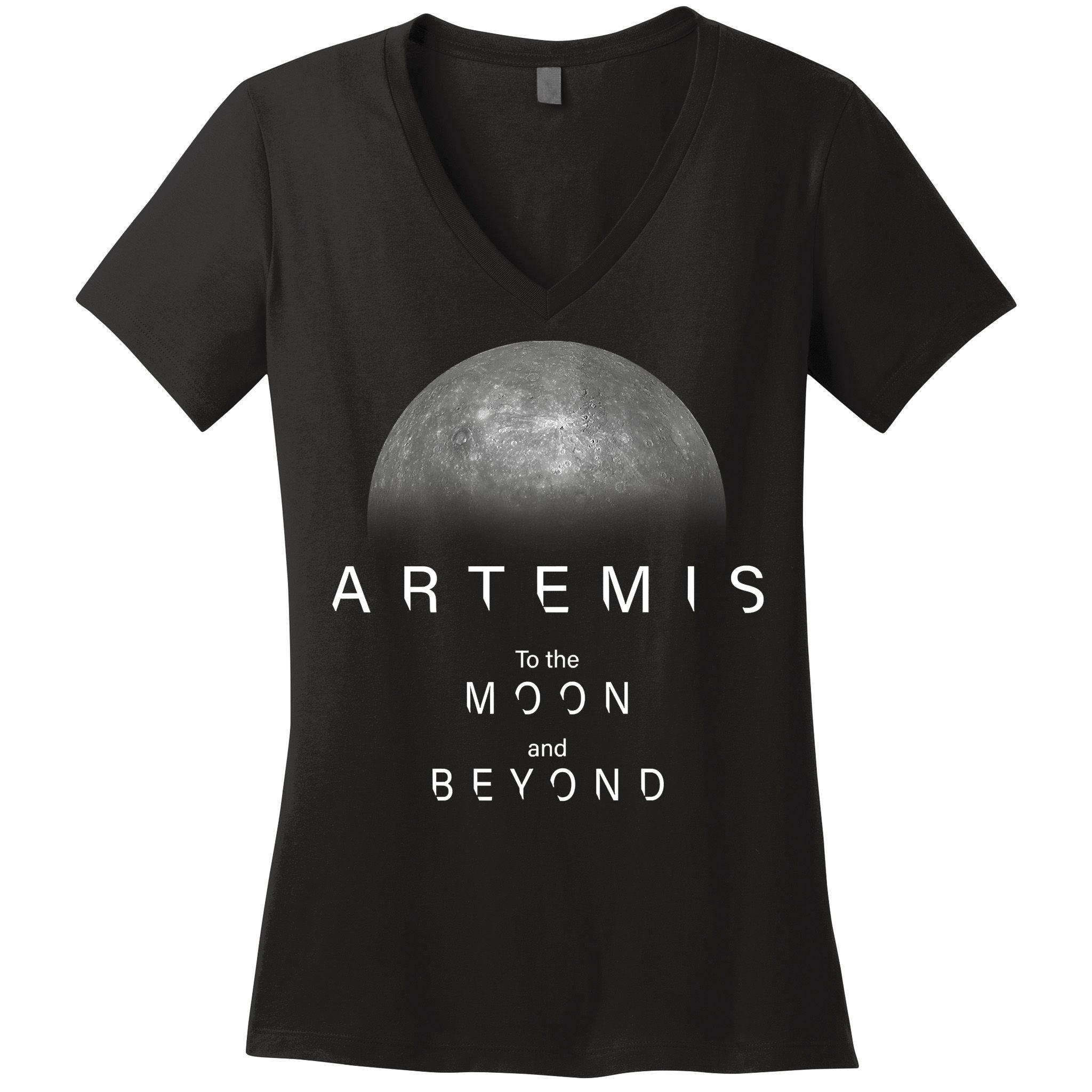Artemis Launch Mission To The Moon And Beyond Women's V-Neck T-Shirt