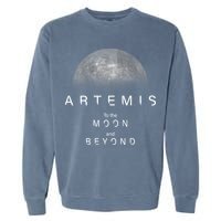 Artemis Launch Mission To The Moon And Beyond Garment-Dyed Sweatshirt