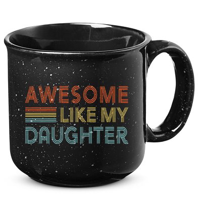 Awesome Like My Daughter Fathers Day Vintage Retro Dad 15oz Campfire Ceramic Mug