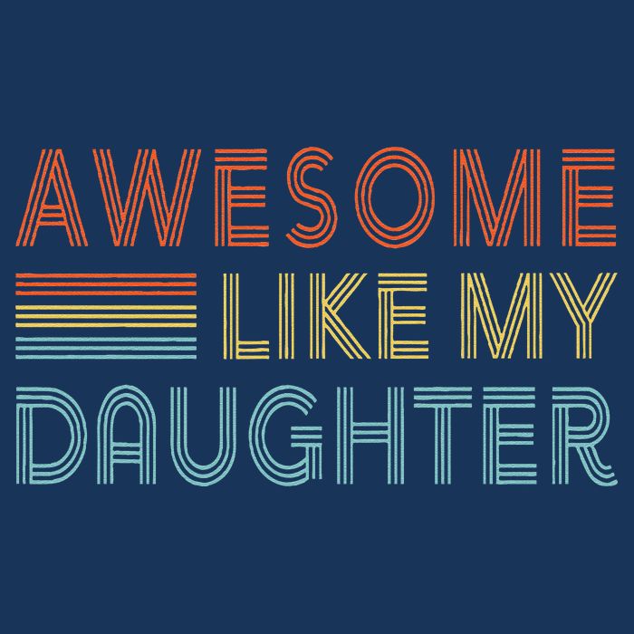 Awesome Like My Daughter Fathers Day Vintage Retro Dad Sweatshirt