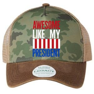 Awesome Like My President Donald Trump 2024 Elections Legacy Tie Dye Trucker Hat