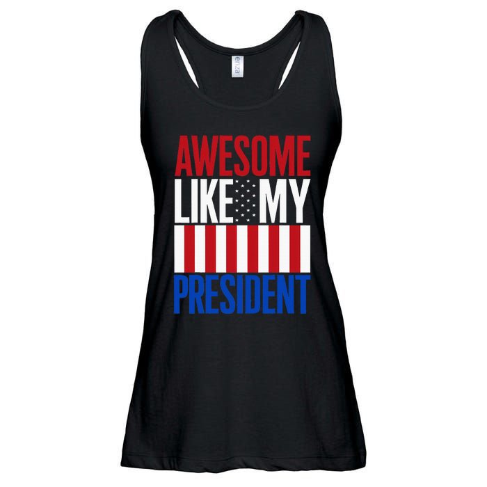 Awesome Like My President Donald Trump 2024 Elections Ladies Essential Flowy Tank