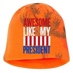 Awesome Like My President Donald Trump 2024 Elections Kati - Camo Knit Beanie