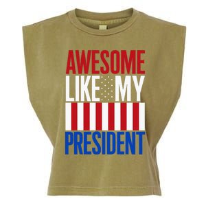 Awesome Like My President Donald Trump 2024 Elections Garment-Dyed Women's Muscle Tee