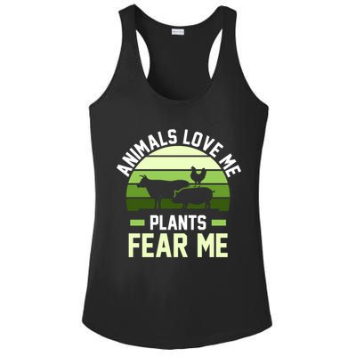 Animals Love Me Plants Eat Plants Cool Gift Ladies PosiCharge Competitor Racerback Tank