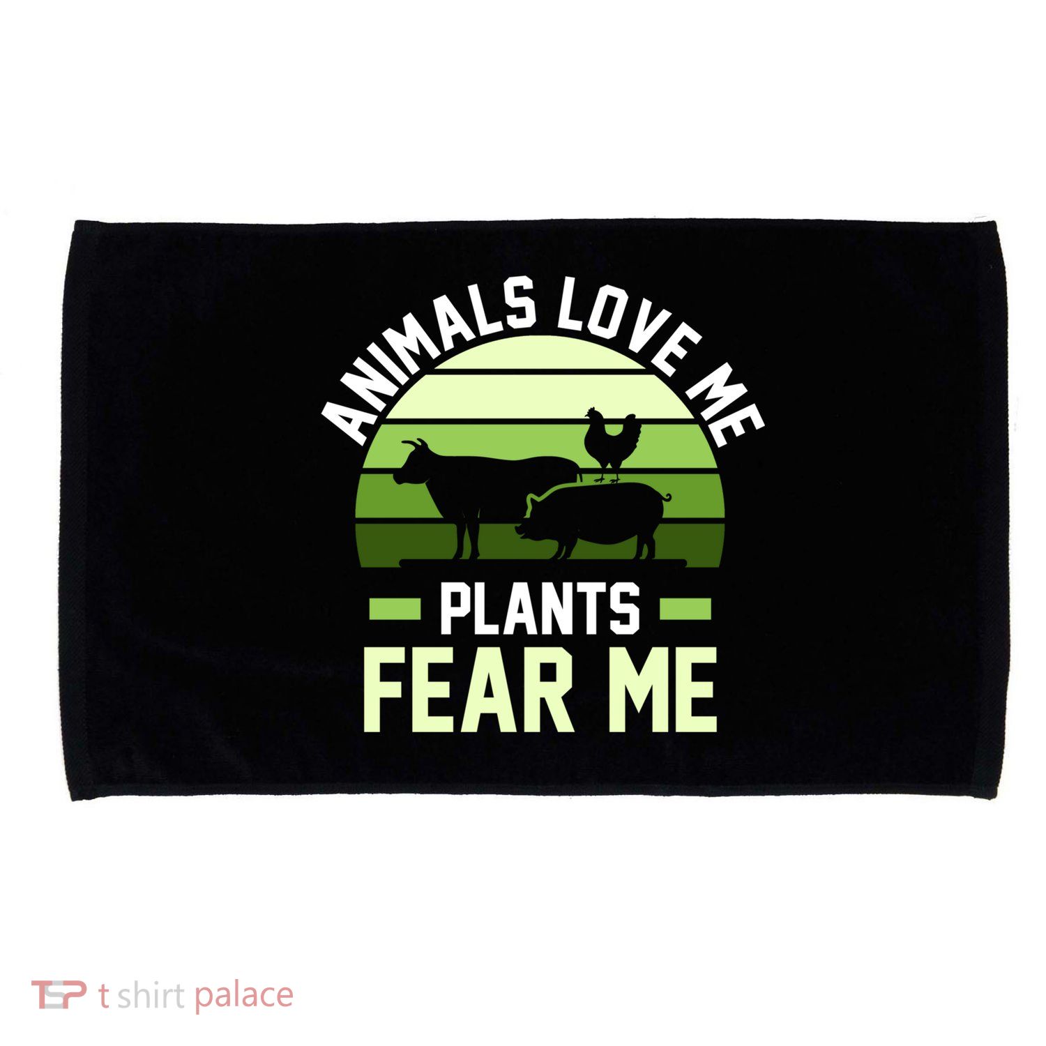 Animals Love Me Plants Eat Plants Cool Gift Microfiber Hand Towel