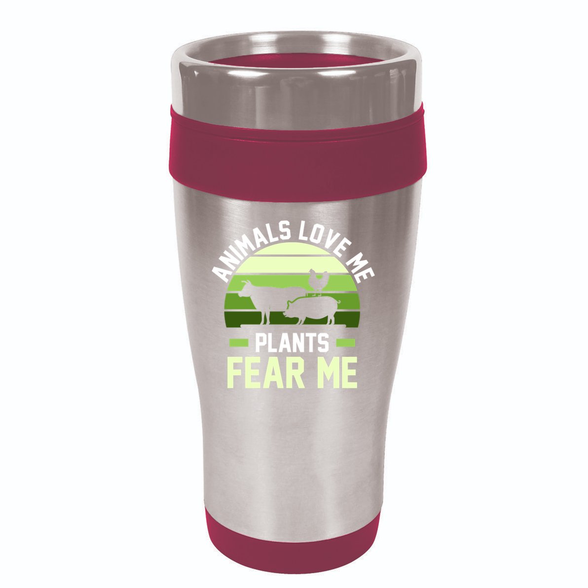 Animals Love Me Plants Eat Plants Cool Gift 16oz Travel Tumbler