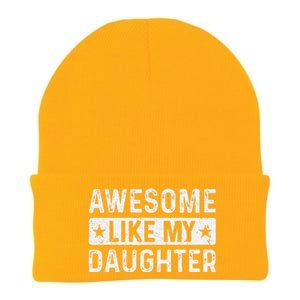 Awesome Like My Daughter Man Funny Fathers Day Dad Women Knit Cap Winter Beanie