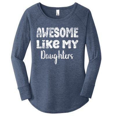 Awesome Like My Daughters Funny Dad Fathers Day Gift Women's Perfect Tri Tunic Long Sleeve Shirt