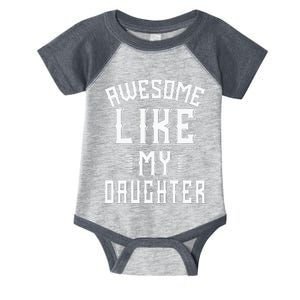 Awesome Like My Daughter Funny Fathers Day Dad Infant Baby Jersey Bodysuit