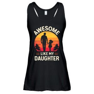 Awesome Like My Daughters Fathers Day Ladies Essential Flowy Tank